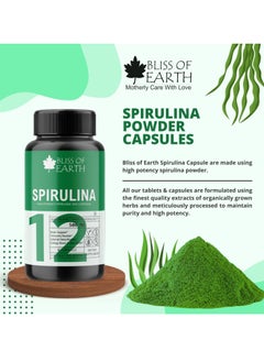BLISS OF EARTH Green Coffee Bean Extract Capsules & Spirulina Supplement Capsules 500gm 60 Veg Capsules Green Superfood For Energy & Detox  - Image 4