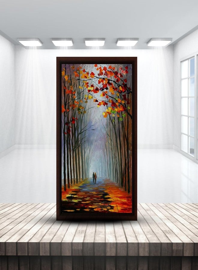 Masstone Engineered Wood Landscapes Wall Painting, Multicolour, Modern, 14 Inch x 20 Inch - Image 3