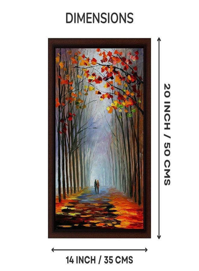 Masstone Engineered Wood Landscapes Wall Painting, Multicolour, Modern, 14 Inch x 20 Inch - Image 2