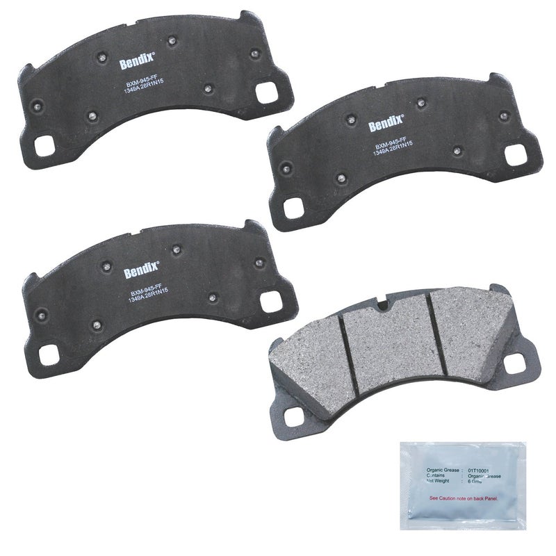 Bendix Priority1 CFM1349A SemiMetallic Front Brake Pads for Porsche Cayenne 20182011 Macan 2018 Panamera 20172016