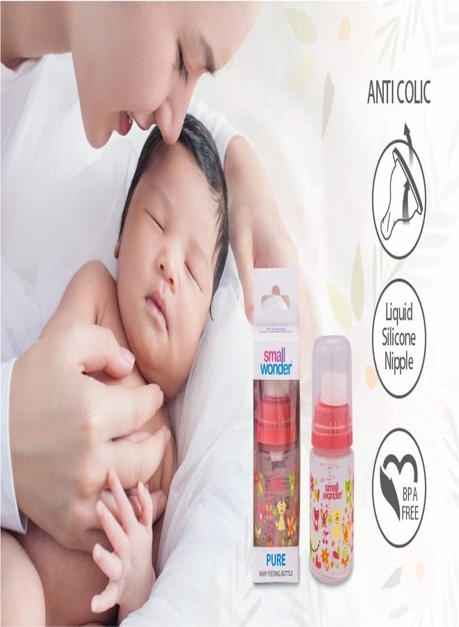 Small Wonder Pure Baby Feeding Bottle (Pack of 2), 125 ML, Pink - Image 5