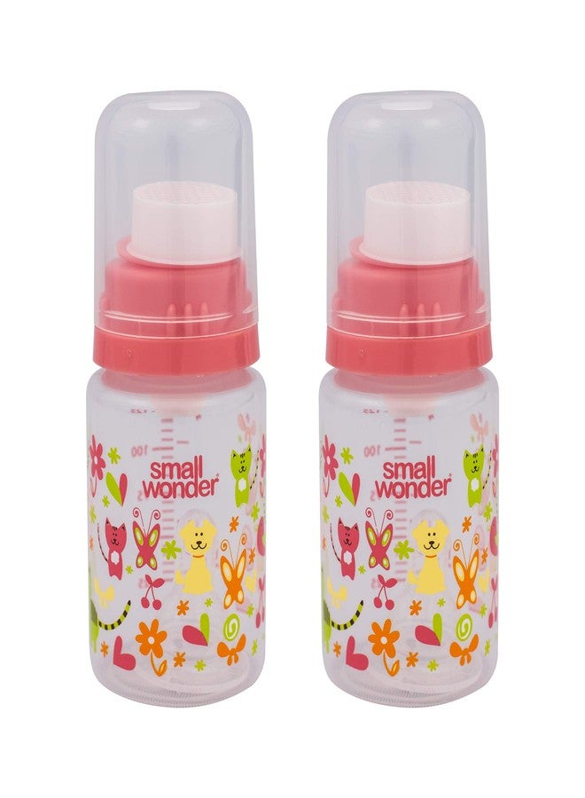 Small Wonder Pure Baby Feeding Bottle (Pack of 2), 125 ML, Pink - Image 1