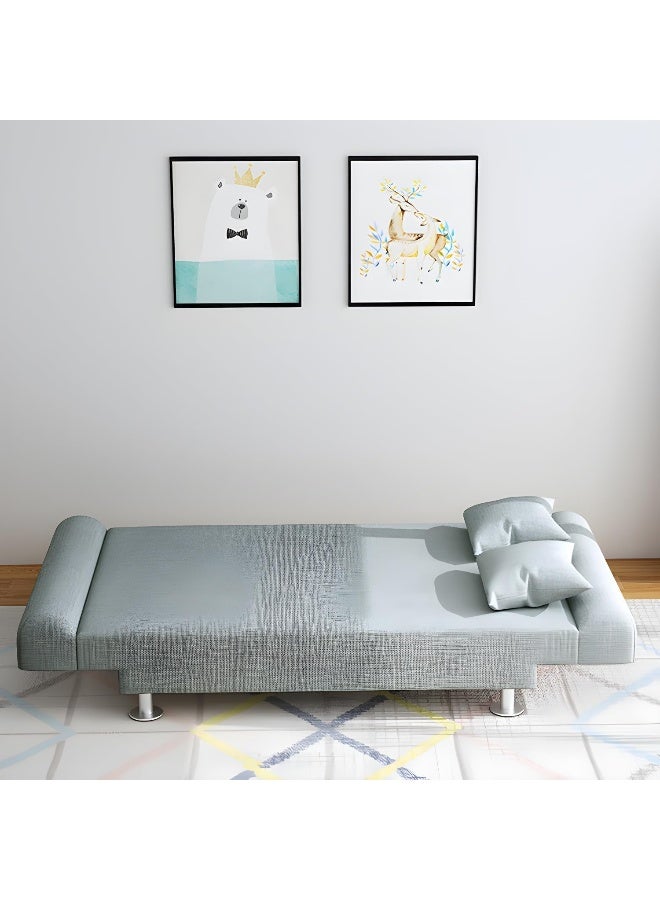 Comfynest Linen Armless Convertible Sleeper Sofa Bed for Living Room  - Image 3