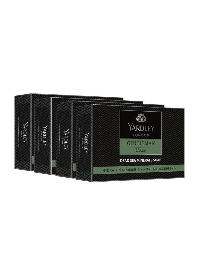 Yardley London Gentleman Urbane Soap, with Dead Sea Minerals, for deep nourishment and younger looking skin (Pack Of 4, 4x100g) - Image 1