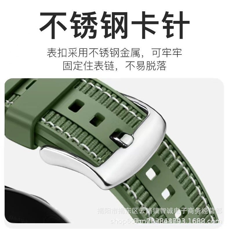 For Huawei Gt4 Nylon Braided Composite Silicone Watch Band Watch3P Glory Xiaomi 22Mm Universal Wristband - Image 5