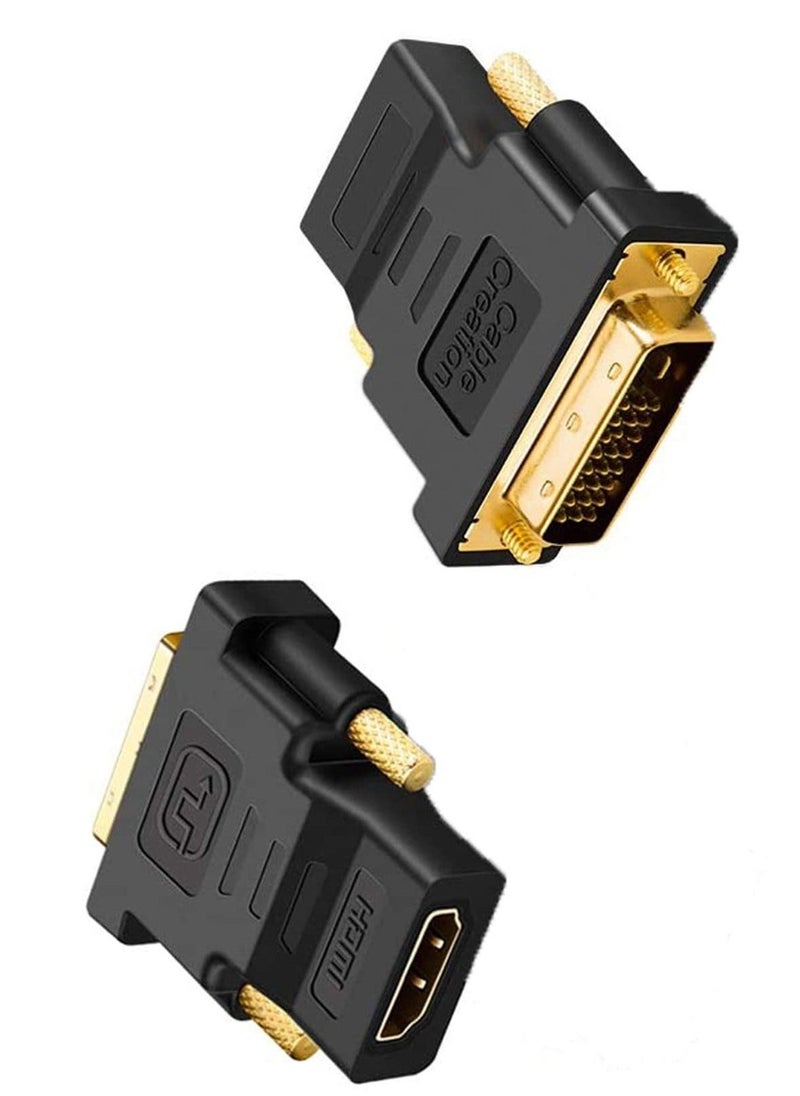 DVI to HDMI Adapter Bi-Directional DVI-D(24+1) Male to HDMI Female Converter Support 1080P 3D - Image 1