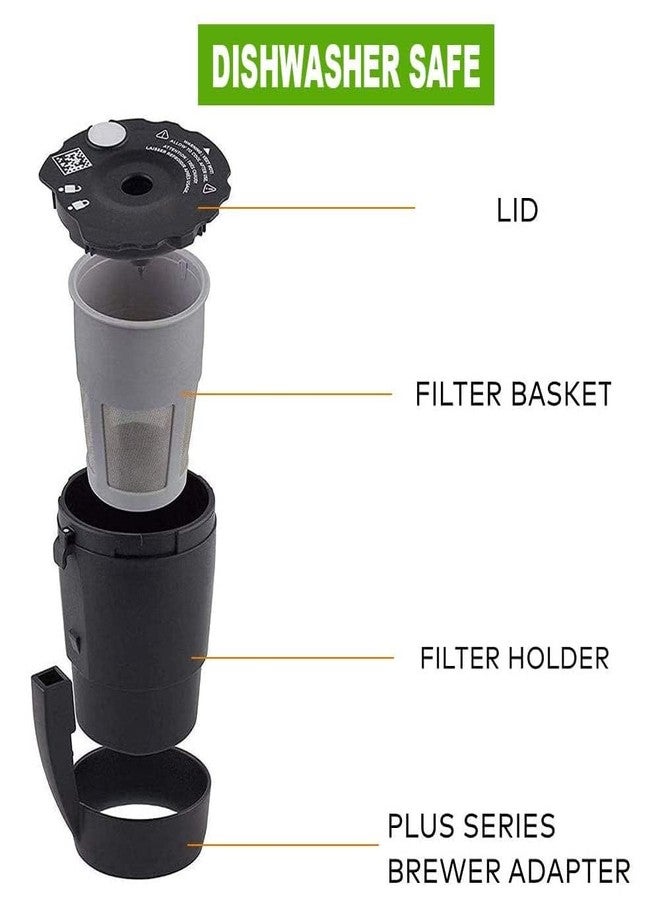 Podoy K250 Reusable Ground Coffee Filter Compatible with Keurigg My K Cup 2.0 1.0 K300 K350 K375 K400 K450 K475 Upgrade Ground Coffee Filter Refillable (Pack of 3) - Image 2