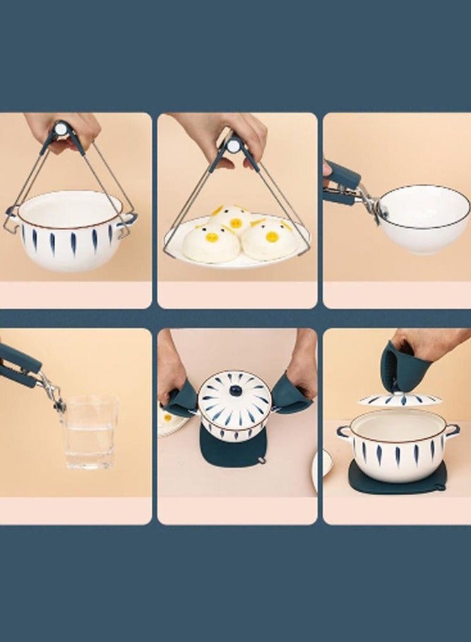 INSENSE Kitchen utensils anti-scalding clips, bowl clips, plate clips, steamed vegetable clips, non-slip and anti-scalding hand clips, plate clips, lifting utensils - Image 5