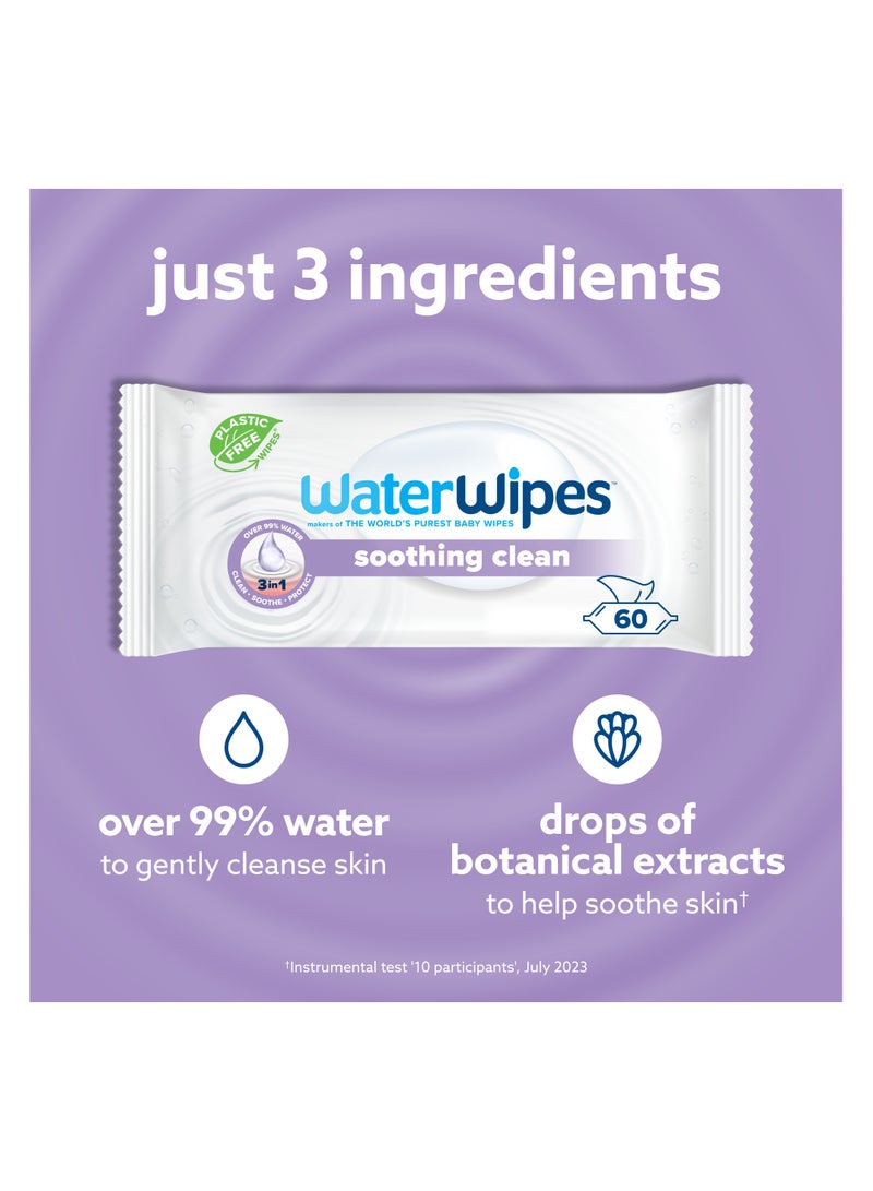 WaterWipes Soothing Clean Baby Wipes with 99% Water & Botanical Extracts - Image 3