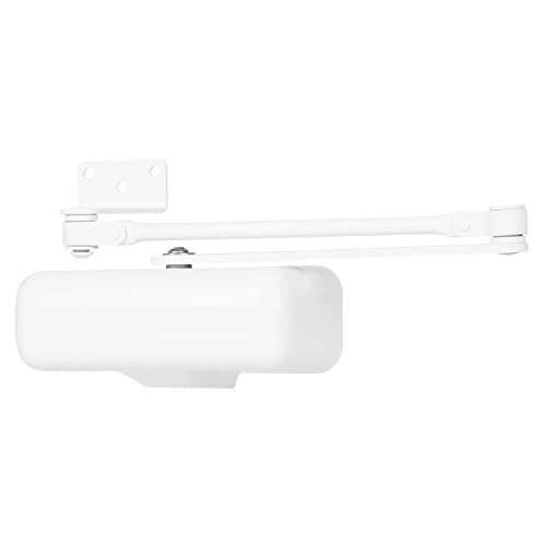 BRINKS Commercial - Light Duty Residential Door Closer, White Finish - Size 1 with a 180-Degree Opening Range and Adjustable Closing Speed - Image 3
