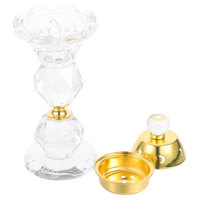 Crystal Arabian Incense Burner 6x16cm Desktop Censer Aroma Stove Home Office Decor - Image 2