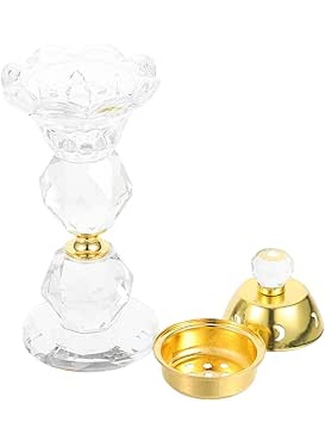 Crystal Arabian Incense Burner 6x16cm Desktop Censer Aroma Stove Home Office Decor - Image 1