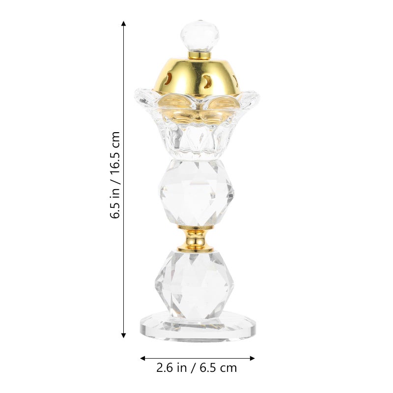 Crystal Arabian Incense Burner 6x16cm Desktop Censer Aroma Stove Home Office Decor - Image 3