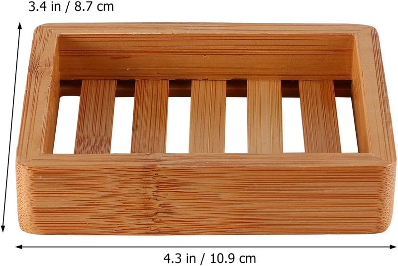 Wooden Soap Holder Wood Tray for Bathroom Drying Tool Natural Solid Wood - Image 2