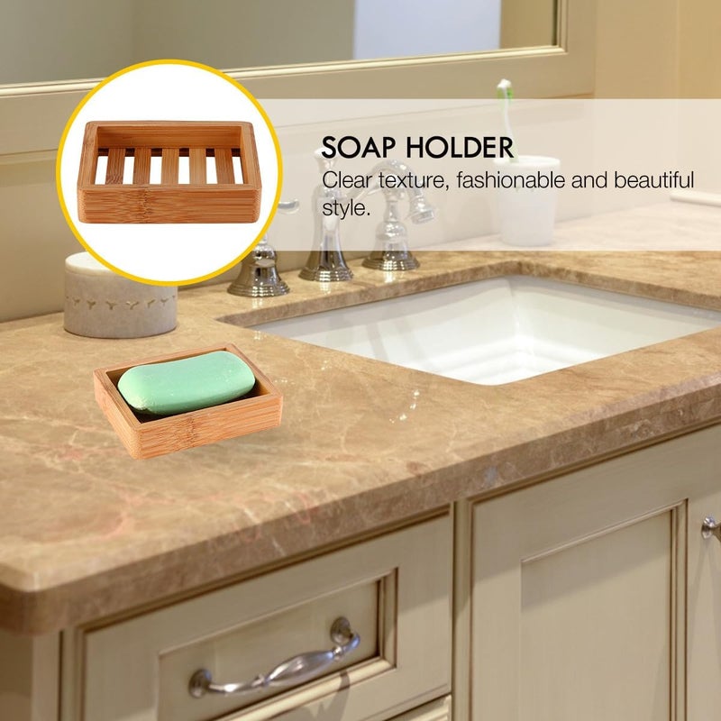 Wooden Soap Holder Wood Tray for Bathroom Drying Tool Natural Solid Wood - Image 5