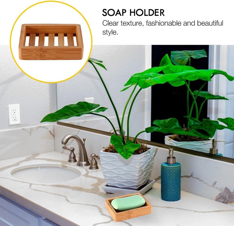Wooden Soap Holder Wood Tray for Bathroom Drying Tool Natural Solid Wood - Image 3