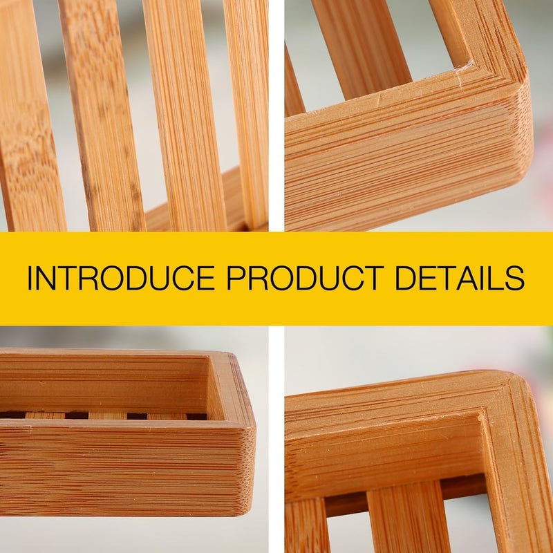 Wooden Soap Holder Wood Tray for Bathroom Drying Tool Natural Solid Wood - Image 4