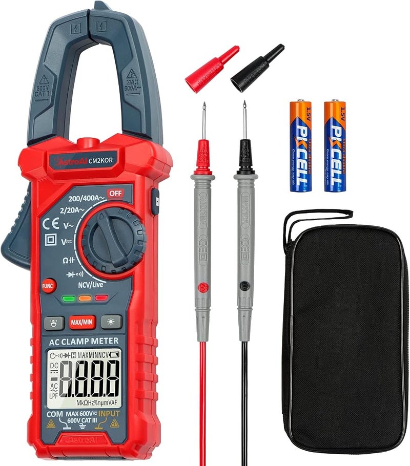 AstroAI Clamp Meter Digital Multimeter 2000 Counts Amp Voltage Tester - Image 1