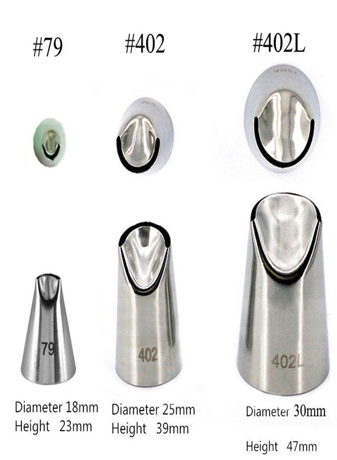 FantasyDay 3 piece Stainless Steel Piping Tips Piping Nozzles Cake Decorating Supplies Cookies Cupcake Icing Decorating Supplies Decorating Kits Frosting Icing Tips Baking Set Tools - Image 3
