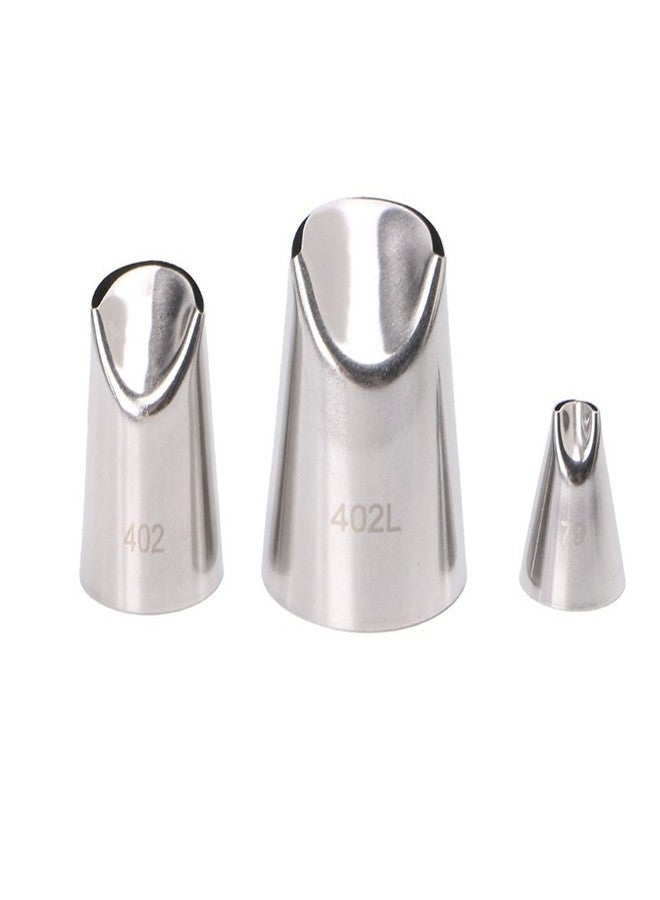 FantasyDay 3 piece Stainless Steel Piping Tips Piping Nozzles Cake Decorating Supplies Cookies Cupcake Icing Decorating Supplies Decorating Kits Frosting Icing Tips Baking Set Tools - Image 5