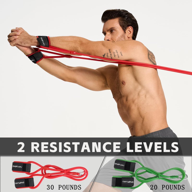 ongfuwu Green Softball Resistance Bands - Swing Trainer & Arm Trainer. Throwing Bands for Athletes, Warm Up & Exercise. Baseball Training Equipment (20lbs) - Image 5
