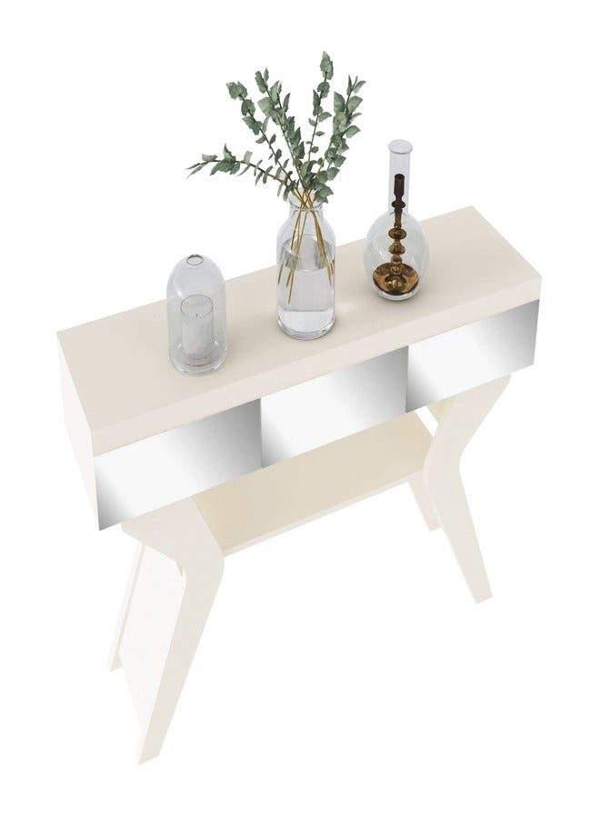 Pilati Console Table Simple Sofa Table Home Coffee Corner Display Entryway Table For Couch Hallway Entrance Living Room120x80x33cmWhite - Image 2
