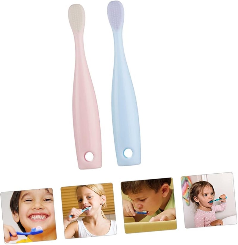 Kids Dual Purpose Toothbrush For Deep Teeth And Tongue Cleaning Soft Bristles - Image 3