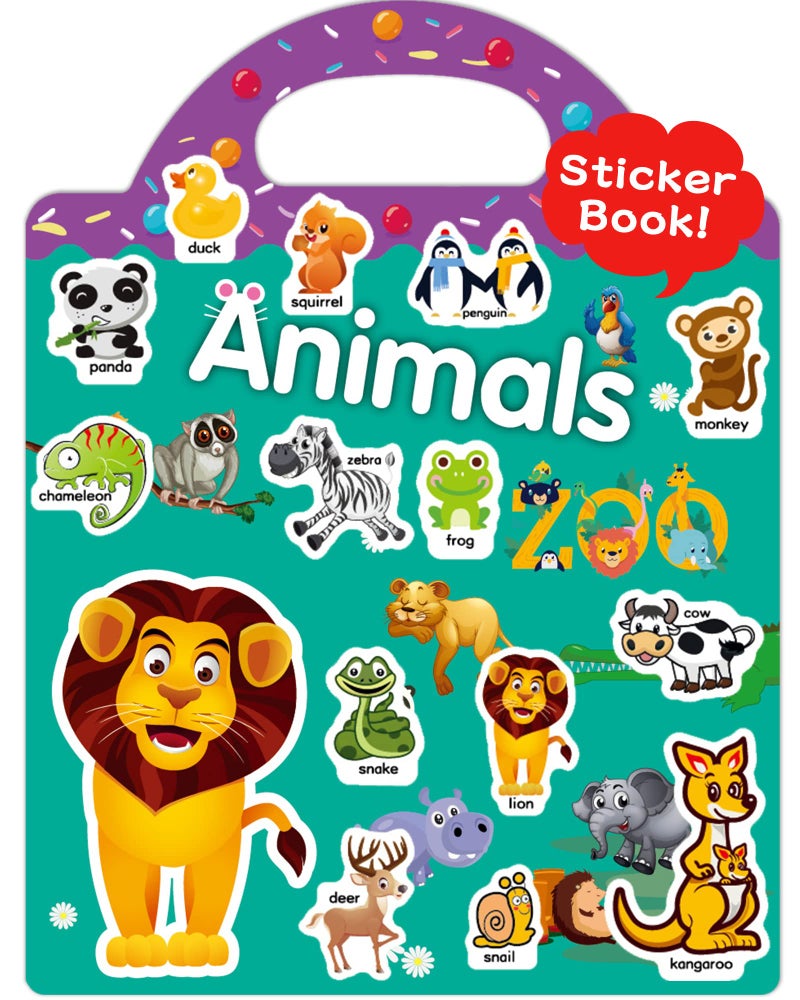 Benresive Reusable Sticker Books for Toddlers Fun Travel Stickers for Kids Toddler Sticker Book Crafts Activities for Toddlers 3 and Up Easter Basket Stuffers Birthday Gifts Animals Zoo - Image 2