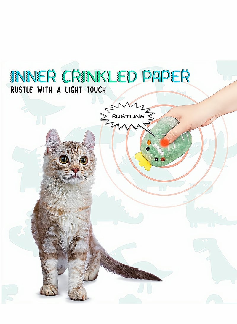 SYOSI ألعاب النعناع البري، لعبة مضغ للقطط، لعبة تفاعلية مع قطة لطيفة، ألعاب جرو للقطط المنزلية مع صوت رنين، لعبة وسادة قطنية للقطط الصغيرة لتخفيف التسنين، 6 قطع - Image 4