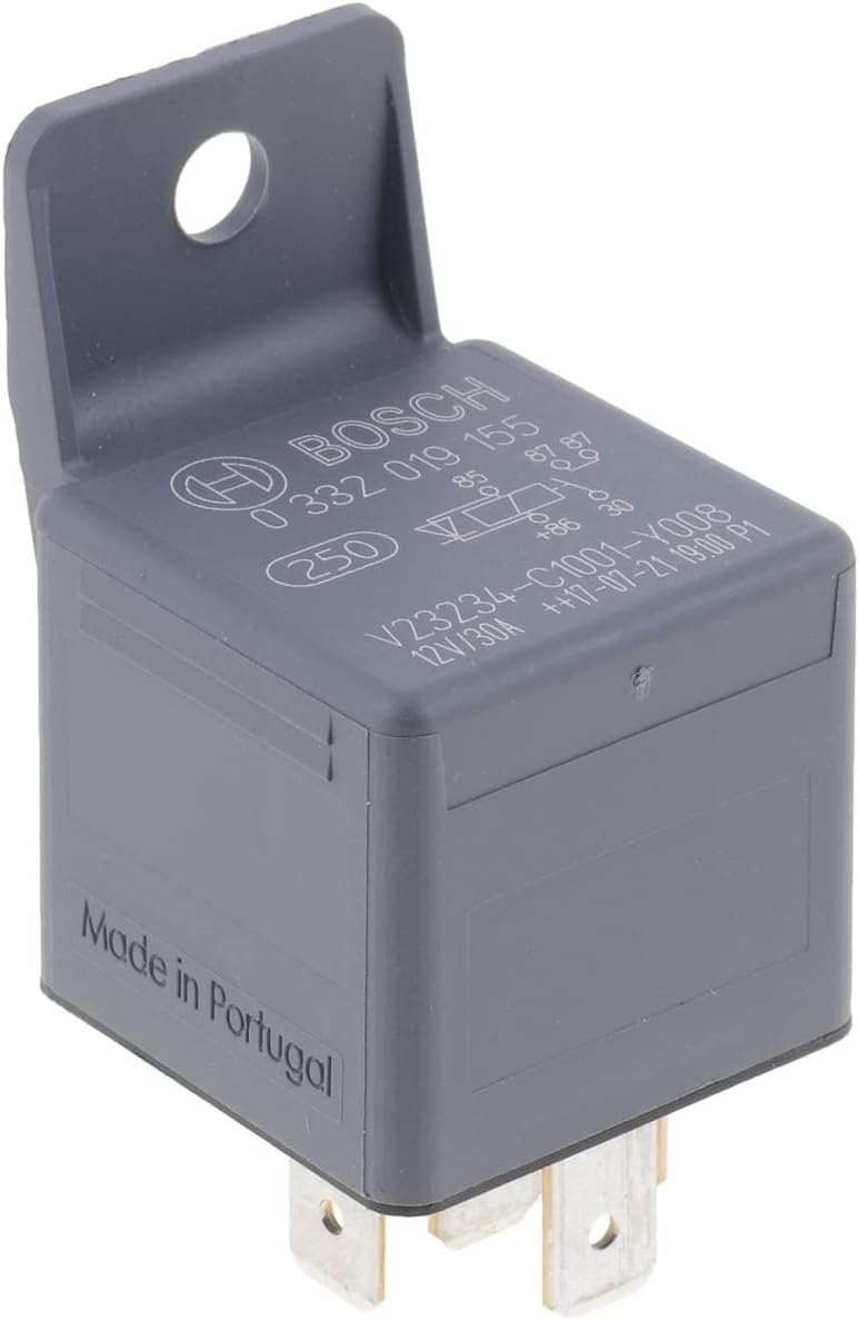 Bosch 0332019155 Mini Relay 12V 30A with Diode and Relay Bracket - Image 1