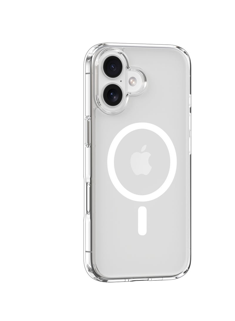 ديفيا كفر ايفون 16 بلس ماج سيف 【جراب ايفون  شفاف】شفاف مغناطيسي حاصل على شهادة اختبار السقوط من ارتفاع 1.2 متر؛  مصنوع من مواد عالية الجودة TPU+PC مع مغناطيس مدمج لضمان المحاذاة الدقيقة مع  الهاتف - Image 1