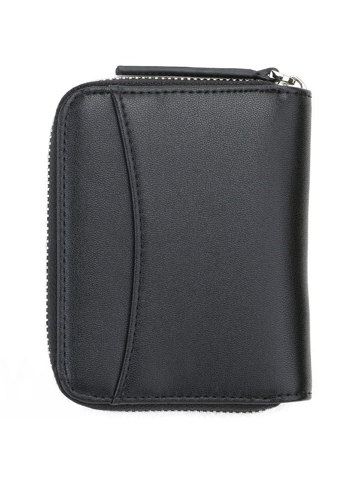 MONTBLANC - Montblanc Black Leather Coin Purse Zipper Wallet - Image 1
