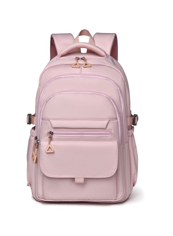 15.6 Inch Laptop,Multi - Pocket Backpack, Large - Capacity Travel & Daily Commute Bag, Ideal for School & Outdoor Trips (Pink)  - Image 1