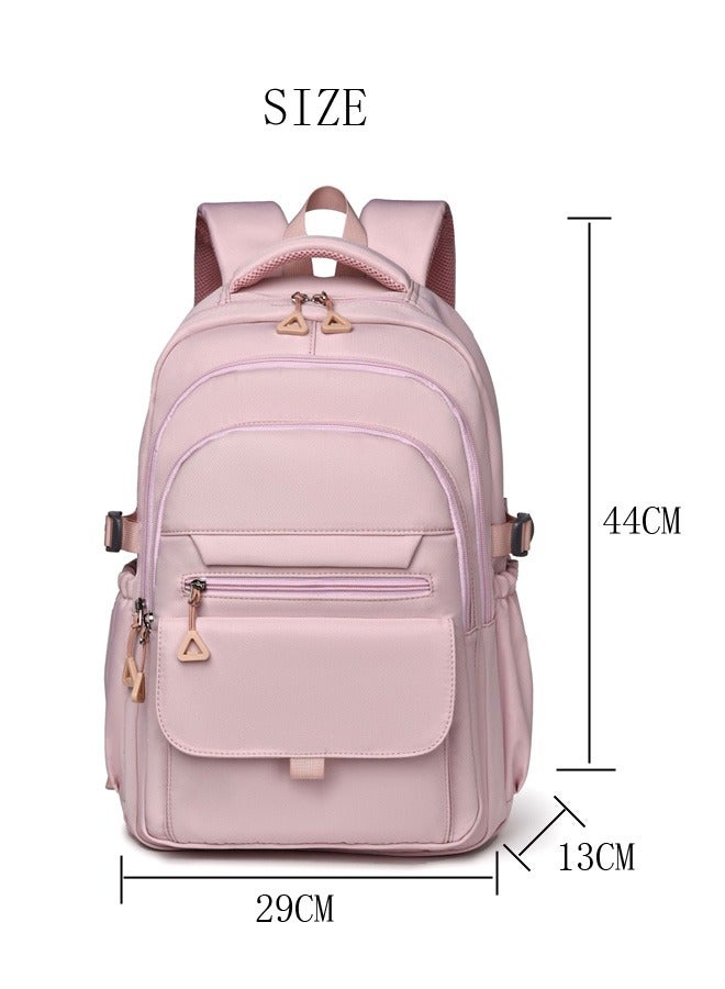 15.6 Inch Laptop,Multi - Pocket Backpack, Large - Capacity Travel & Daily Commute Bag, Ideal for School & Outdoor Trips (Pink)  - Image 3