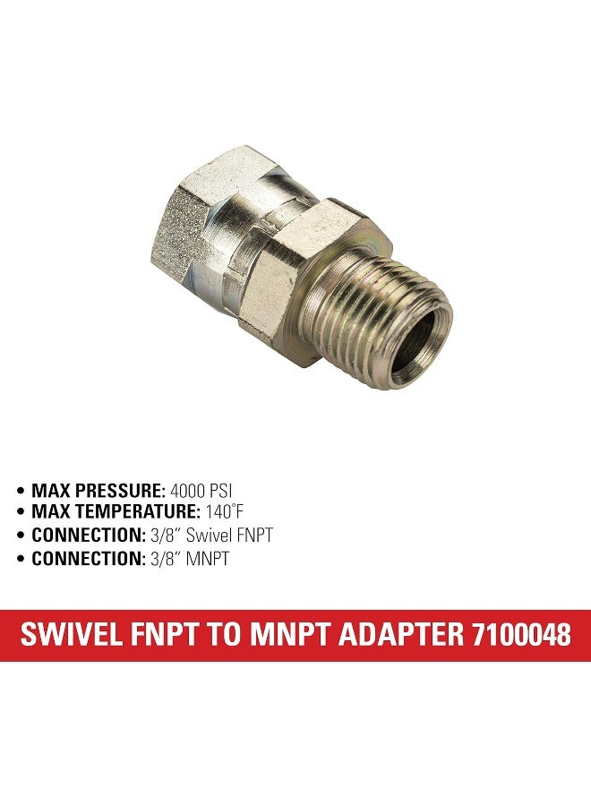 Simpson Cleaning 7100048 Replacement 3/8-Inch MNPT for Pressure Washer Pumps, 3/8 Inch Swivel FNPT, Silver - Image 4
