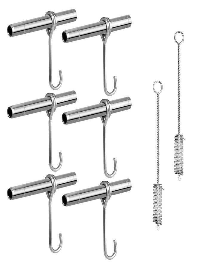 Codesteel Stainless Steel Maple Syrup Tapping Kit, Maple Tree Taps, Spiles for Tapping Trees, (6) Spiles and Hooks with (2) Spile Cleaning Brushes - Image 1