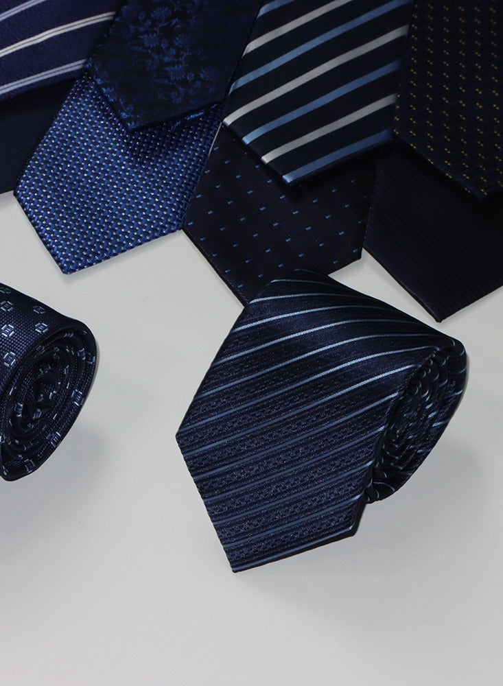 6pcs Business Men Stripe Classic Necktie Sets Random Shipment Party Weeding Formal Solid Soft Fabric Tie Kit For Men High-end Bow Tie - Image 3