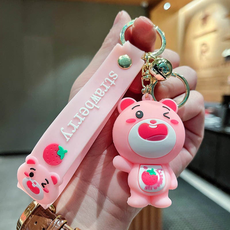 Cute Boutique Cute Bear Three-Dimensional Doll Car Keychain Pendant Night Market Stall Christmas - Image 5