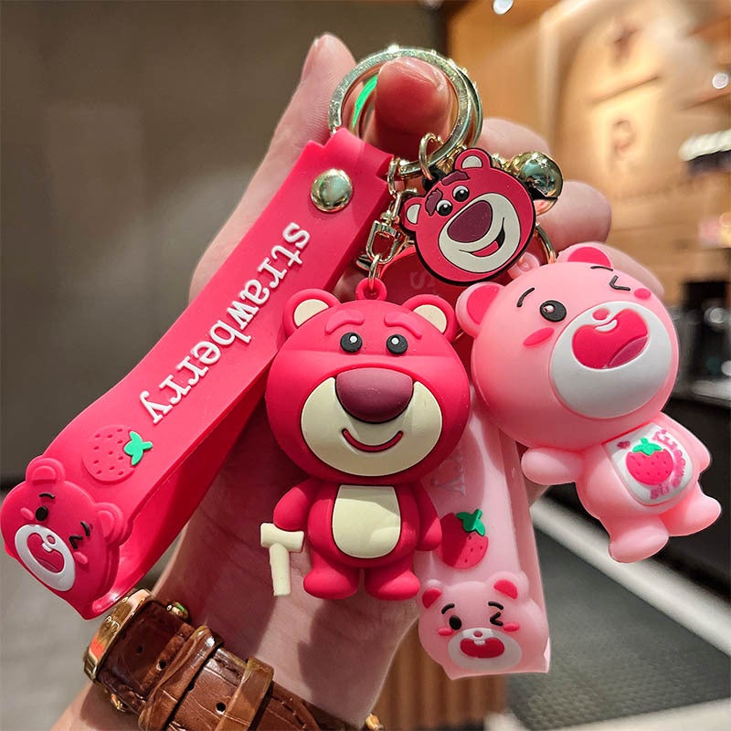 Cute Boutique Cute Bear Three-Dimensional Doll Car Keychain Pendant Night Market Stall Christmas - Image 2