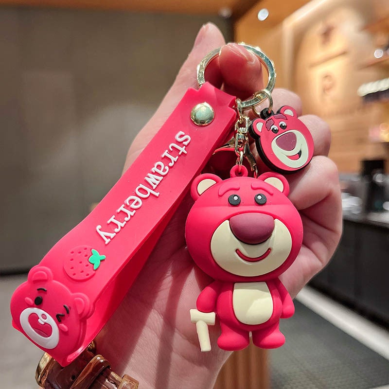 Cute Boutique Cute Bear Three-Dimensional Doll Car Keychain Pendant Night Market Stall Christmas - Image 1