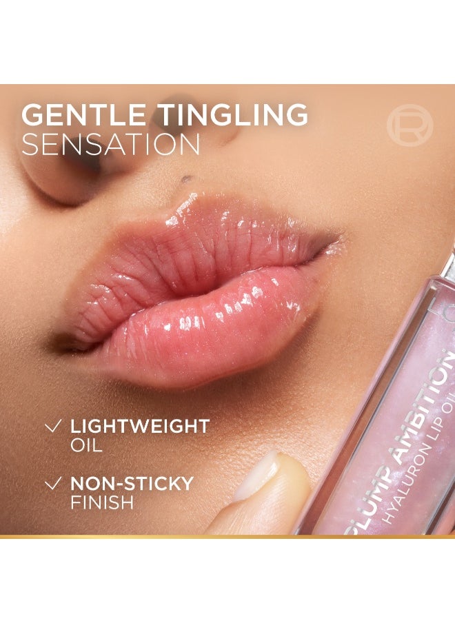 L’Oréal Paris Plump Ambition Hyaluron Lip Oil, Plumping Lip Oil With Hyaluronic Acid and Tripeptides for 24H Hydrated Lip, 5ml, La Nuit Sparkle 510
