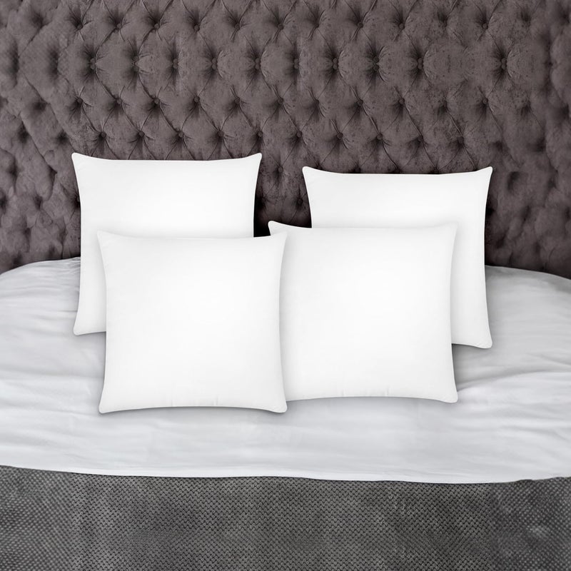 Covers & All Throw Pillow Inserts Only Pack of 4, Durable Soft Square 20 x 20 Inches 65 GSM Non-Woven Fabric with 15D Silicon Fiber Filling, Universal uses for Home Decor Office Indoor Outdoor - Image 4