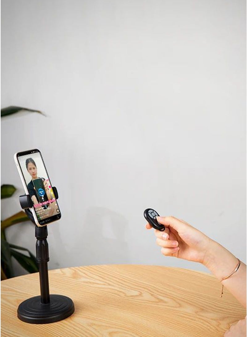 Wireless Bluetooth Camera Selfie Shutter Remote Control For Smartphones Compatible With iOS And Android Devices Black - Image 1