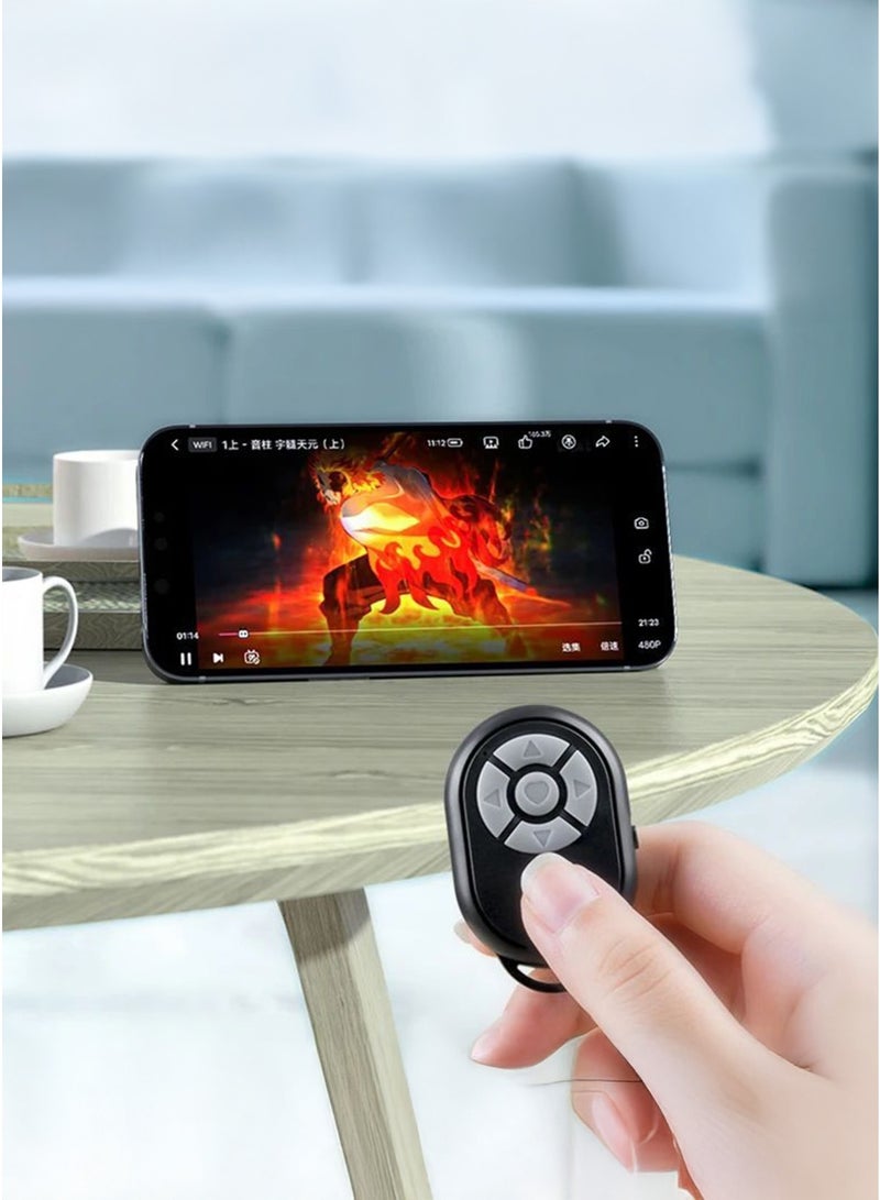 Wireless Bluetooth Camera Selfie Shutter Remote Control For Smartphones Compatible With iOS And Android Devices Black - Image 4