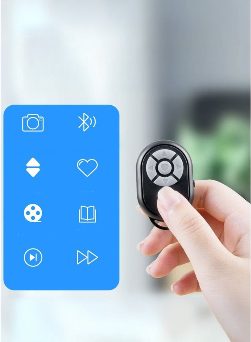 Wireless Bluetooth Camera Selfie Shutter Remote Control For Smartphones Compatible With iOS And Android Devices Black - Image 3