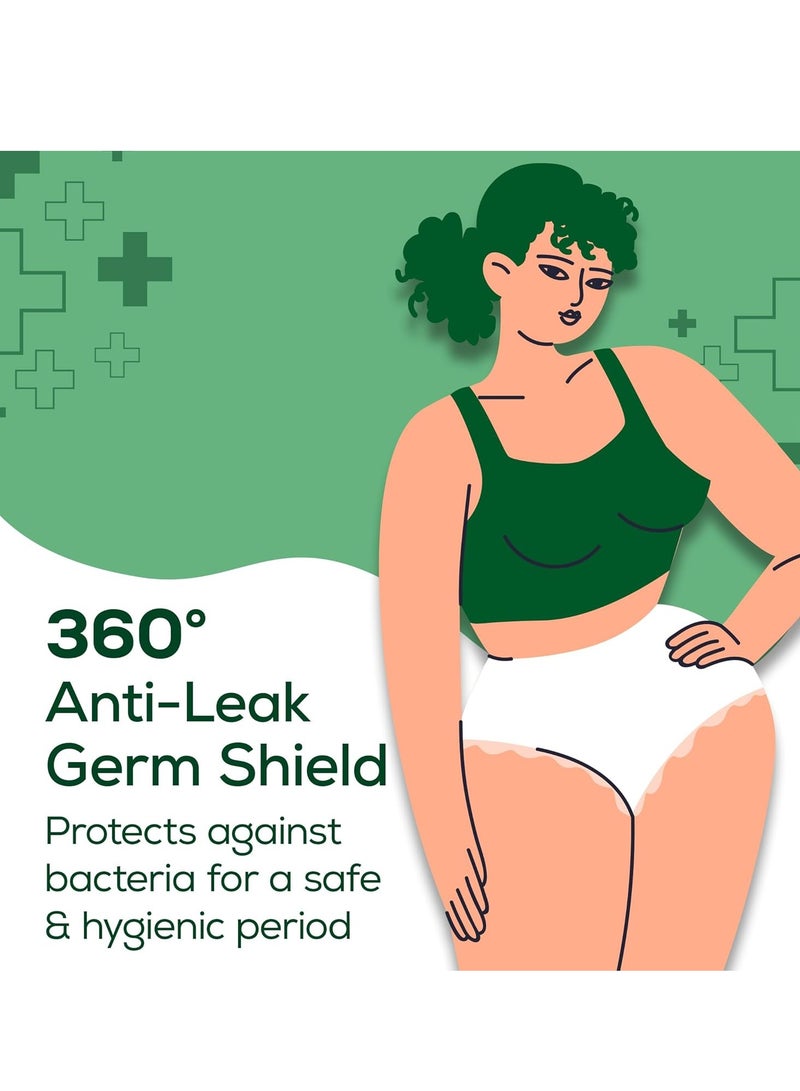Evereve Evereve Anti Bacteria Period Panty for Girls & Women, (S-M), 10 Pcs, 360 Degree Overnight Coverage, 99.9% Bacteria Free, High Absorbency for Heavy Flow, Maternity Postpartum Disposable Panty - Image 3