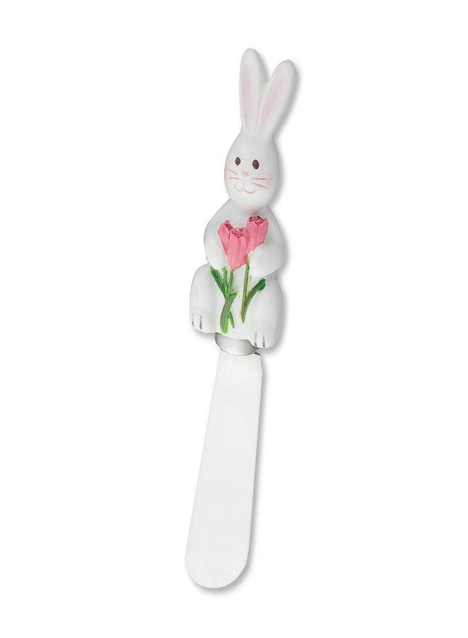 Wine Things Easter Bunny Cheese Spreaders, Hand-Painted Resin Handles with Stainless Steel Blades for Spreading Cream Cheese, Butter, and Jam, Assorted Designs, Set of 4 - Image 3