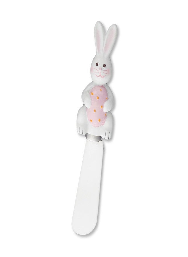 Wine Things Easter Bunny Cheese Spreaders, Hand-Painted Resin Handles with Stainless Steel Blades for Spreading Cream Cheese, Butter, and Jam, Assorted Designs, Set of 4 - Image 4