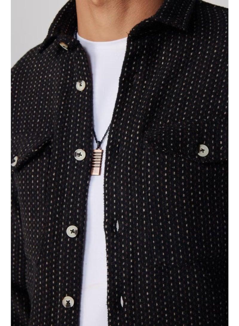 Tudors Slim Fit Striped Flap Double Pocket Men's Shirt - Image 4