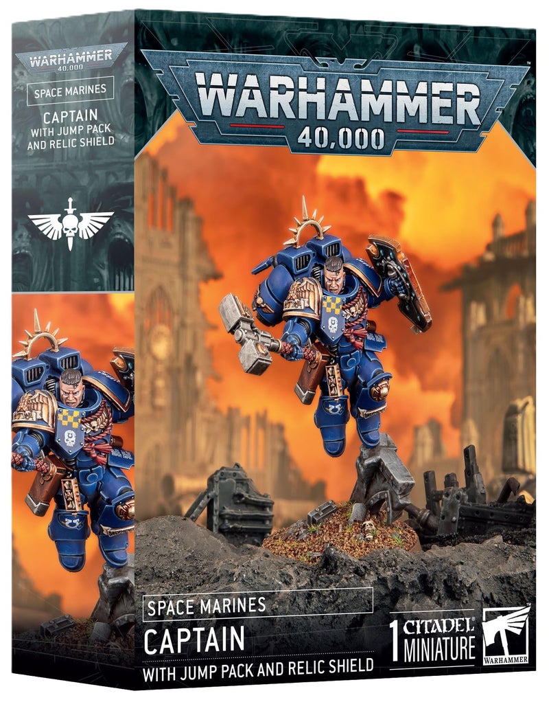 Space Marines - Captain with Jump Pack and Relic Shield